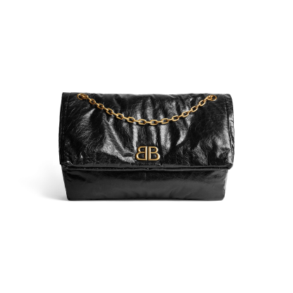 WOMEN'S MONACO LARGE CHAIN BAG IN BLACK